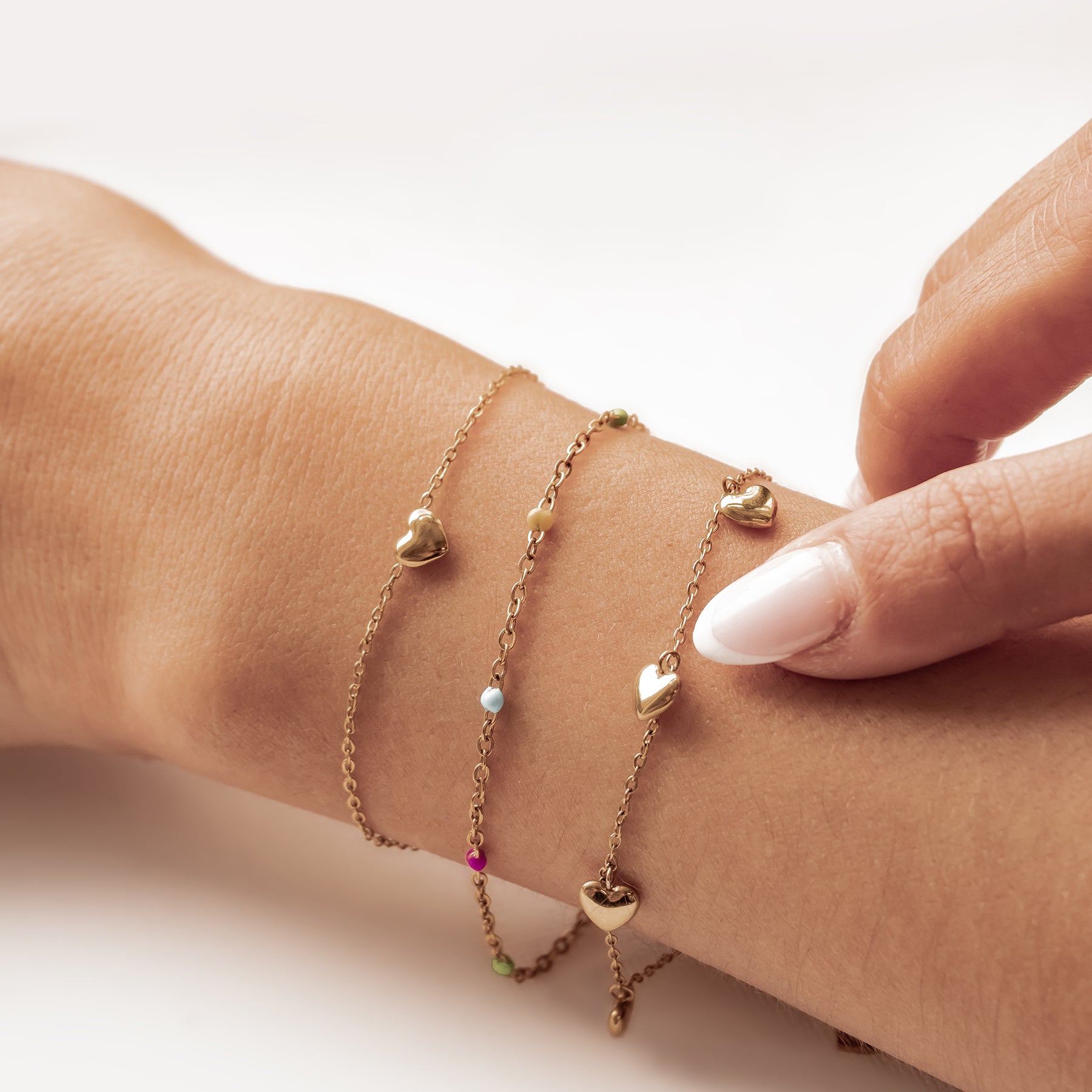 Rainbow Bead Bracelet Waterproof