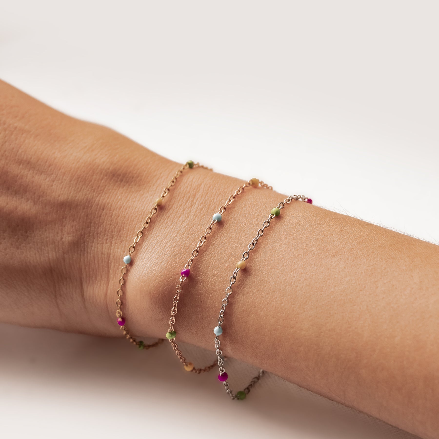 Rainbow Bead Bracelet Waterproof