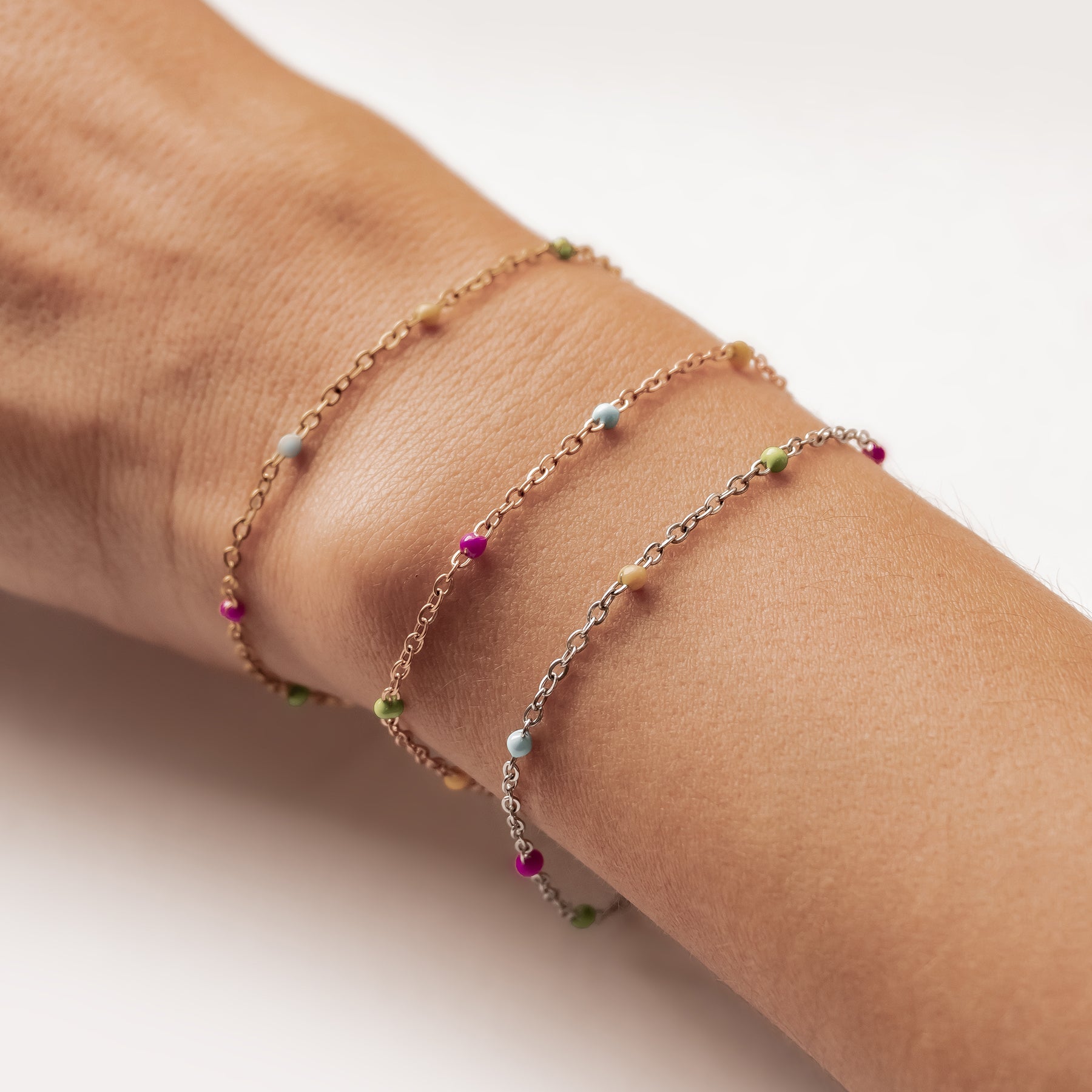 Rainbow Bead Bracelet Waterproof