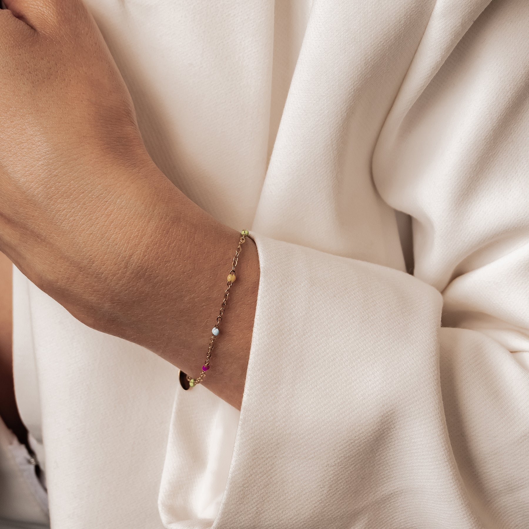 Rainbow Bead Bracelet Waterproof