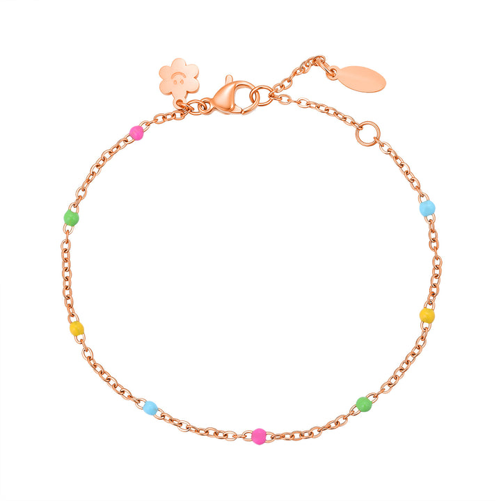 Regenbogen Perlenarmband – wasserfest