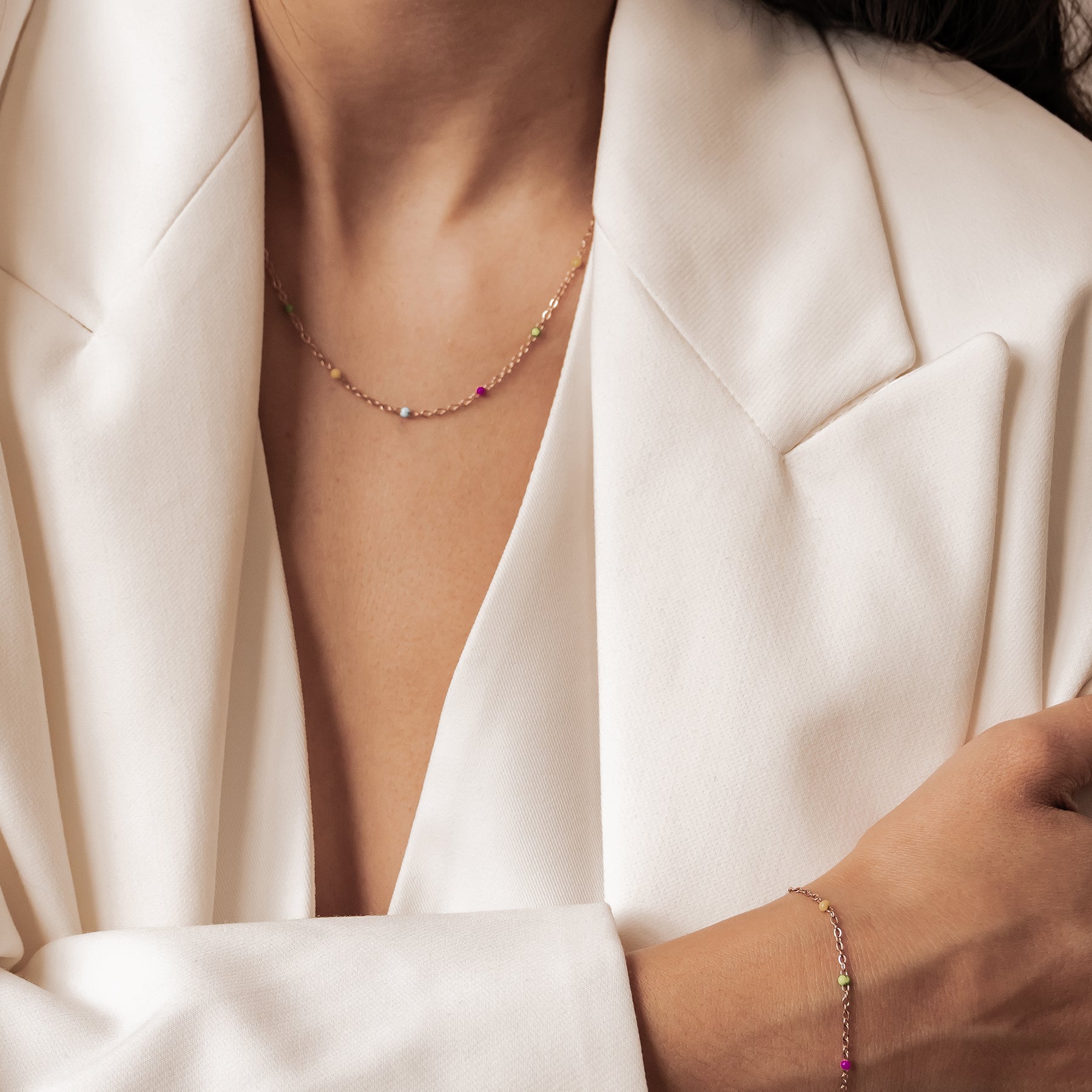 Rainbow Bead Bracelet Waterproof