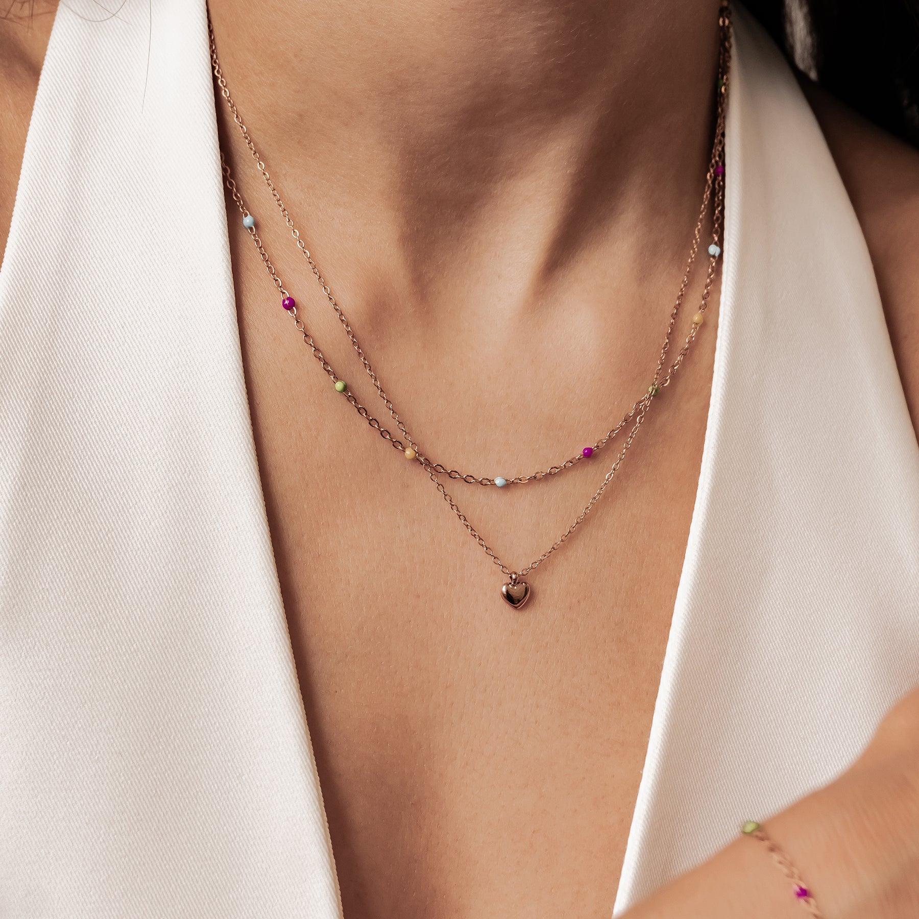 Rainbow Bead Bracelet Waterproof