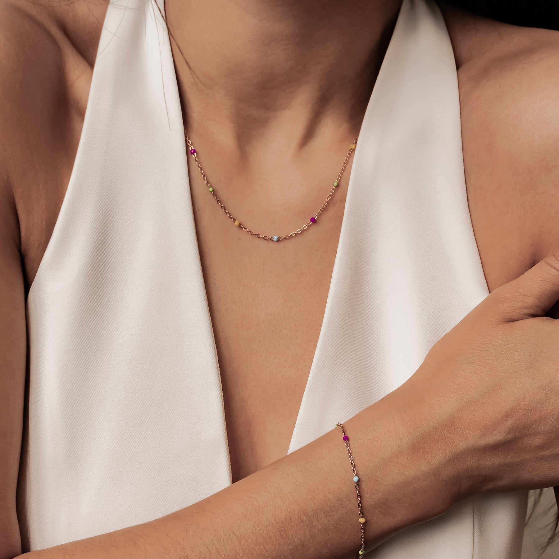 Rainbow Bead Bracelet Waterproof