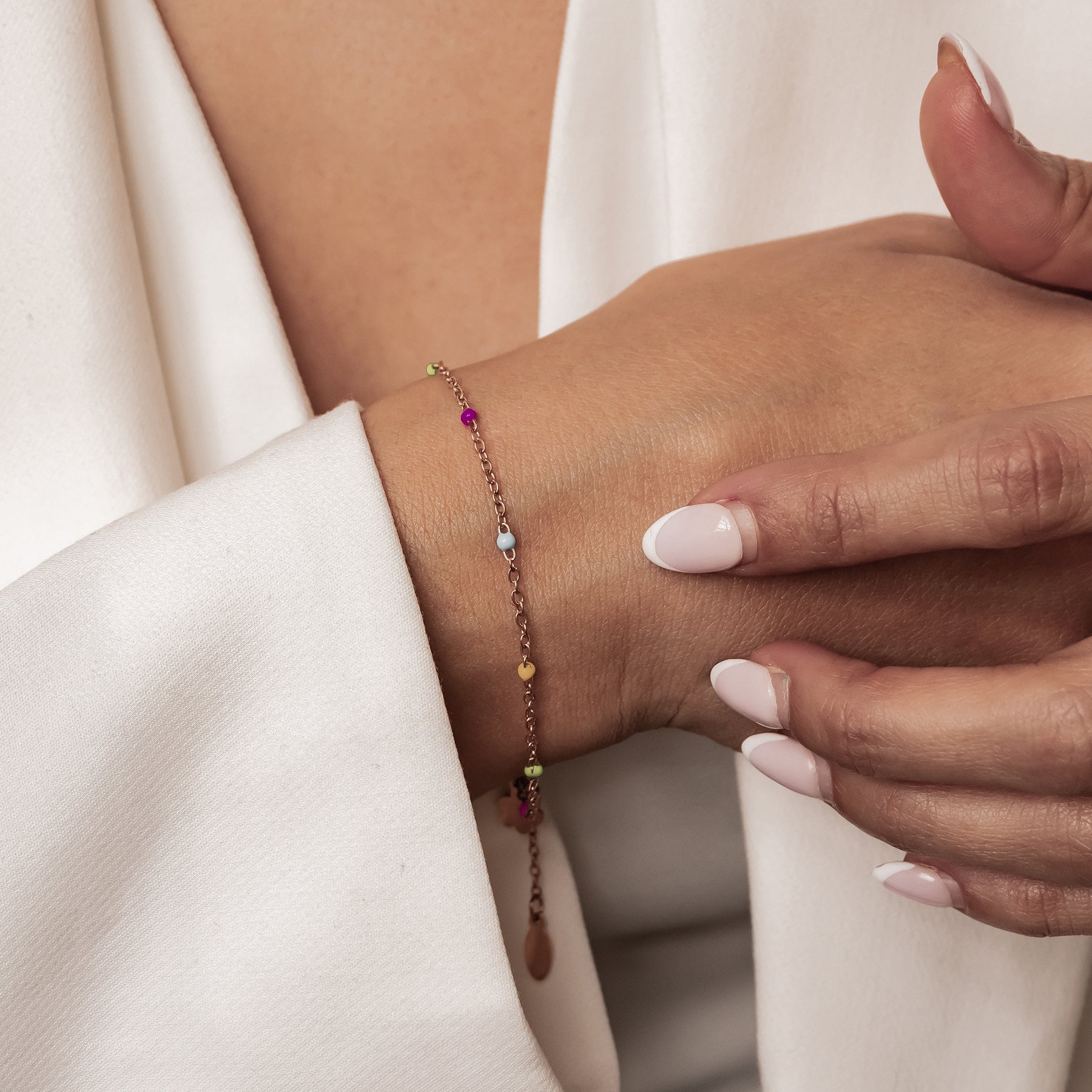 Rainbow Bead Bracelet Waterproof