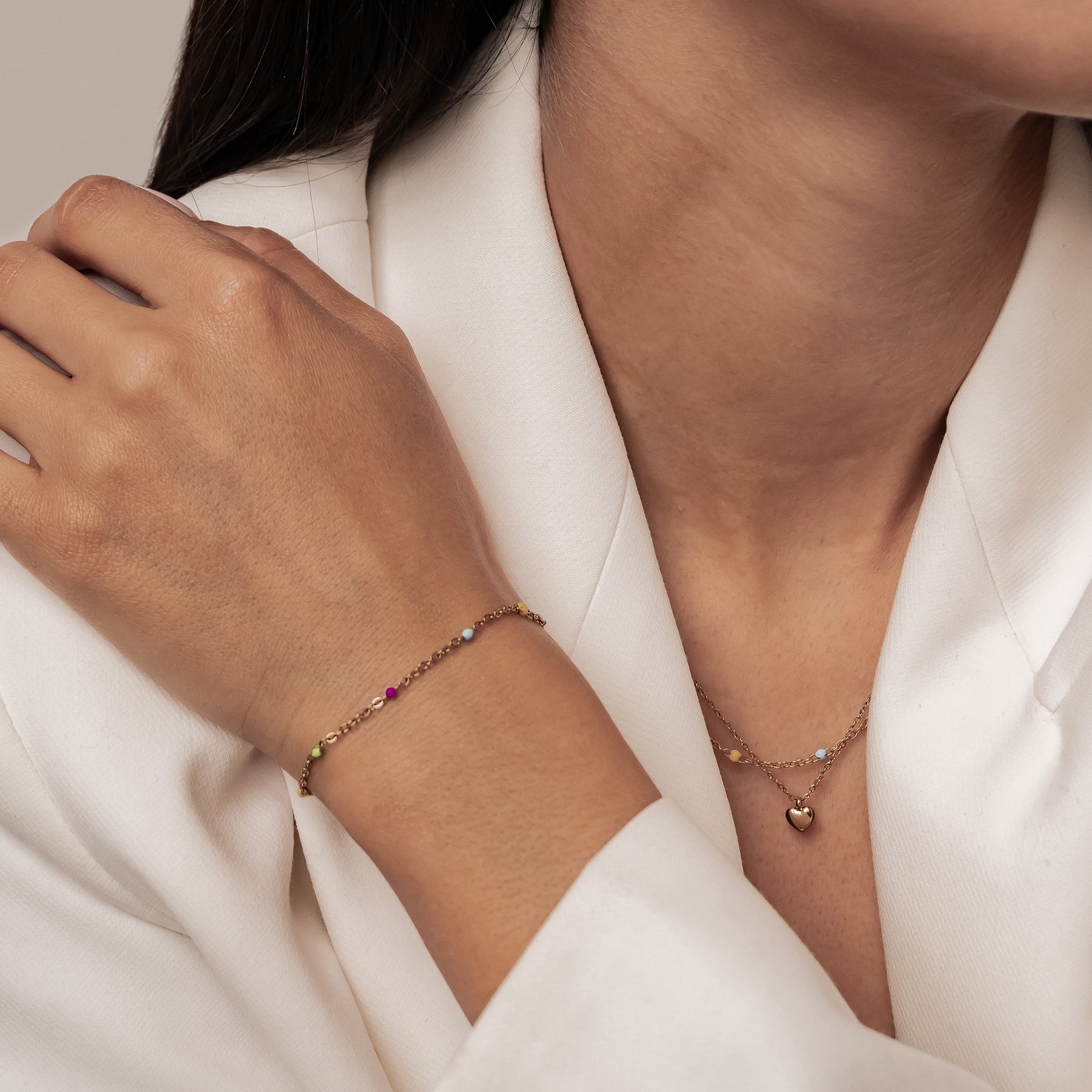 Rainbow Bead Bracelet Waterproof