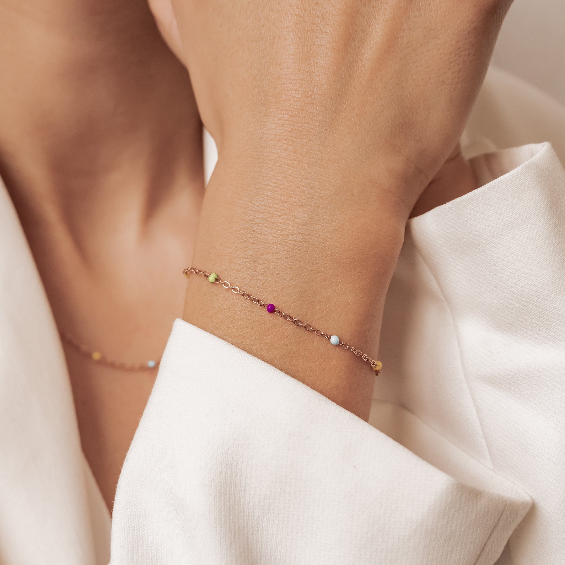 Rainbow Bead Bracelet Waterproof