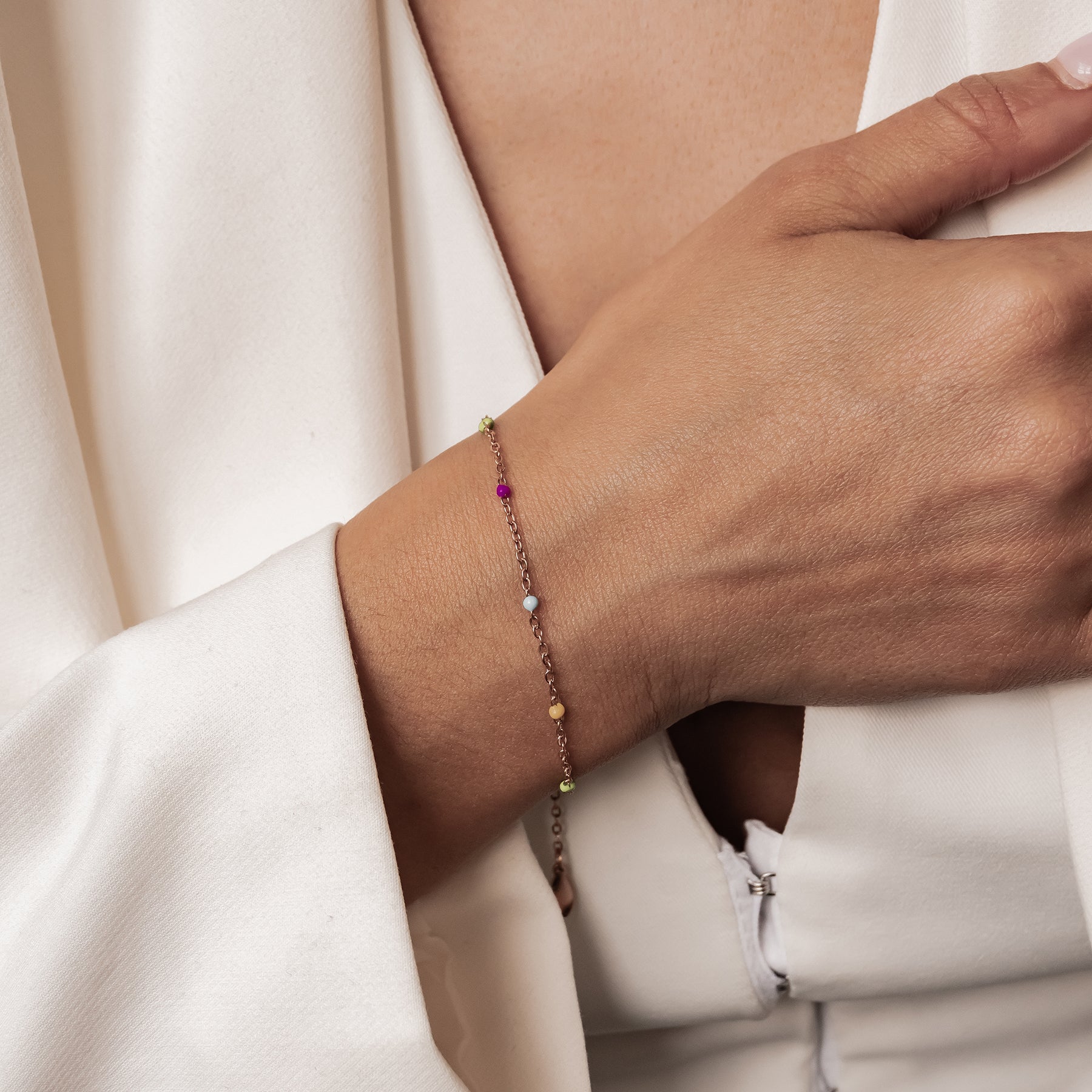 Rainbow Bead Bracelet Waterproof