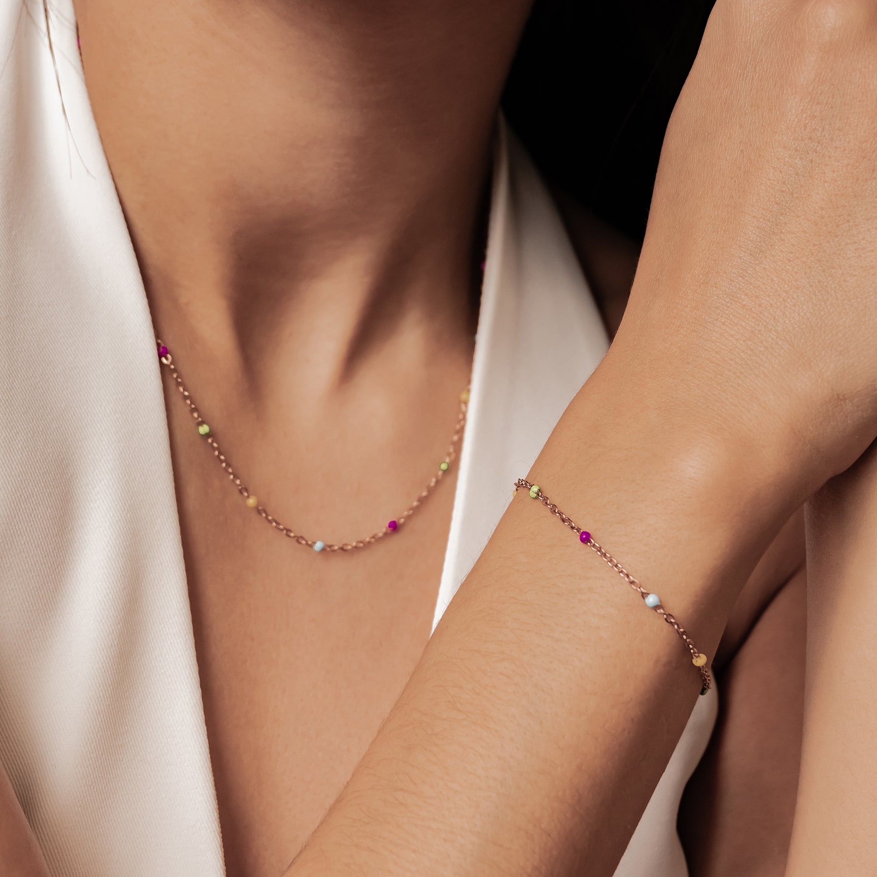 Rainbow Bead Bracelet Waterproof