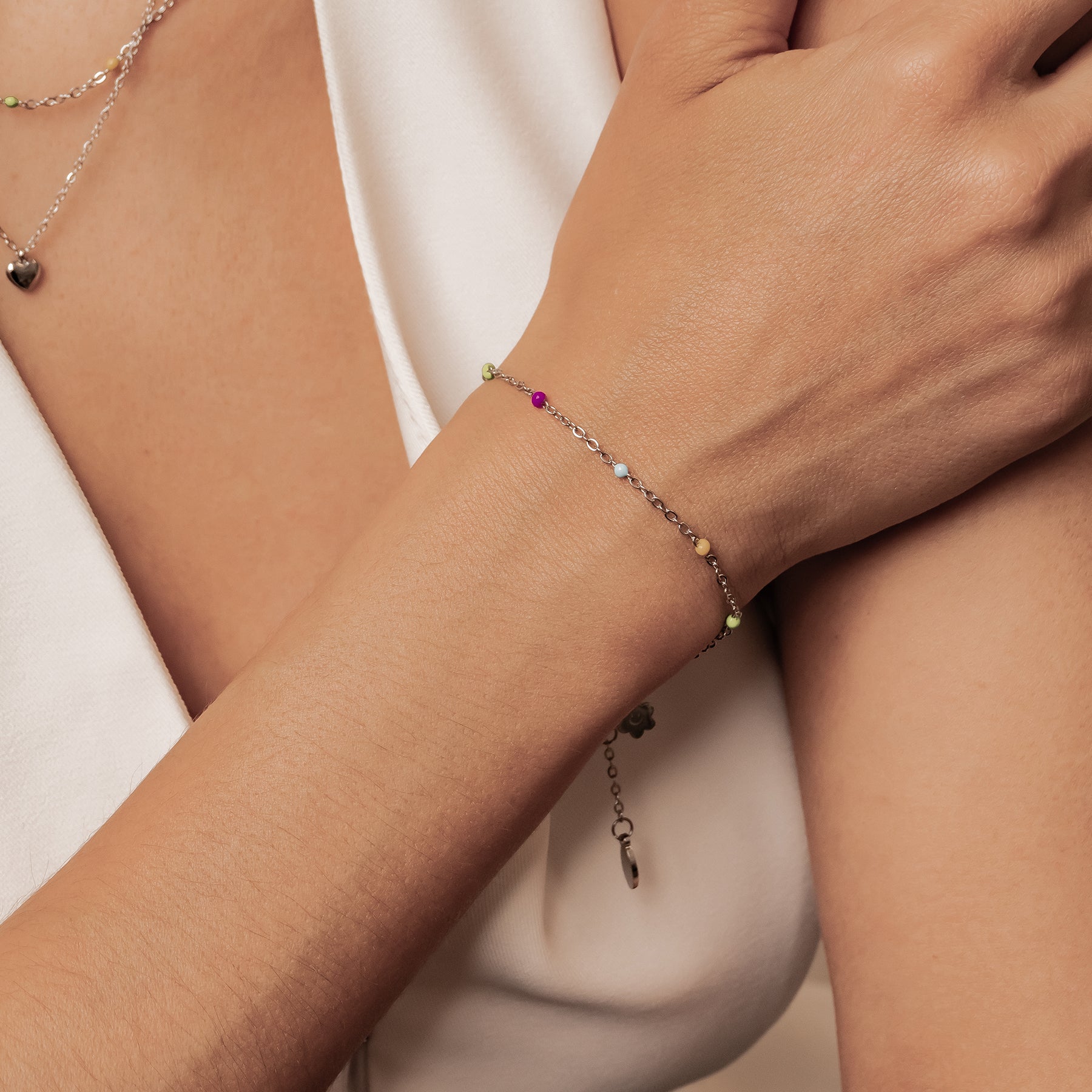 Rainbow Bead Bracelet Waterproof