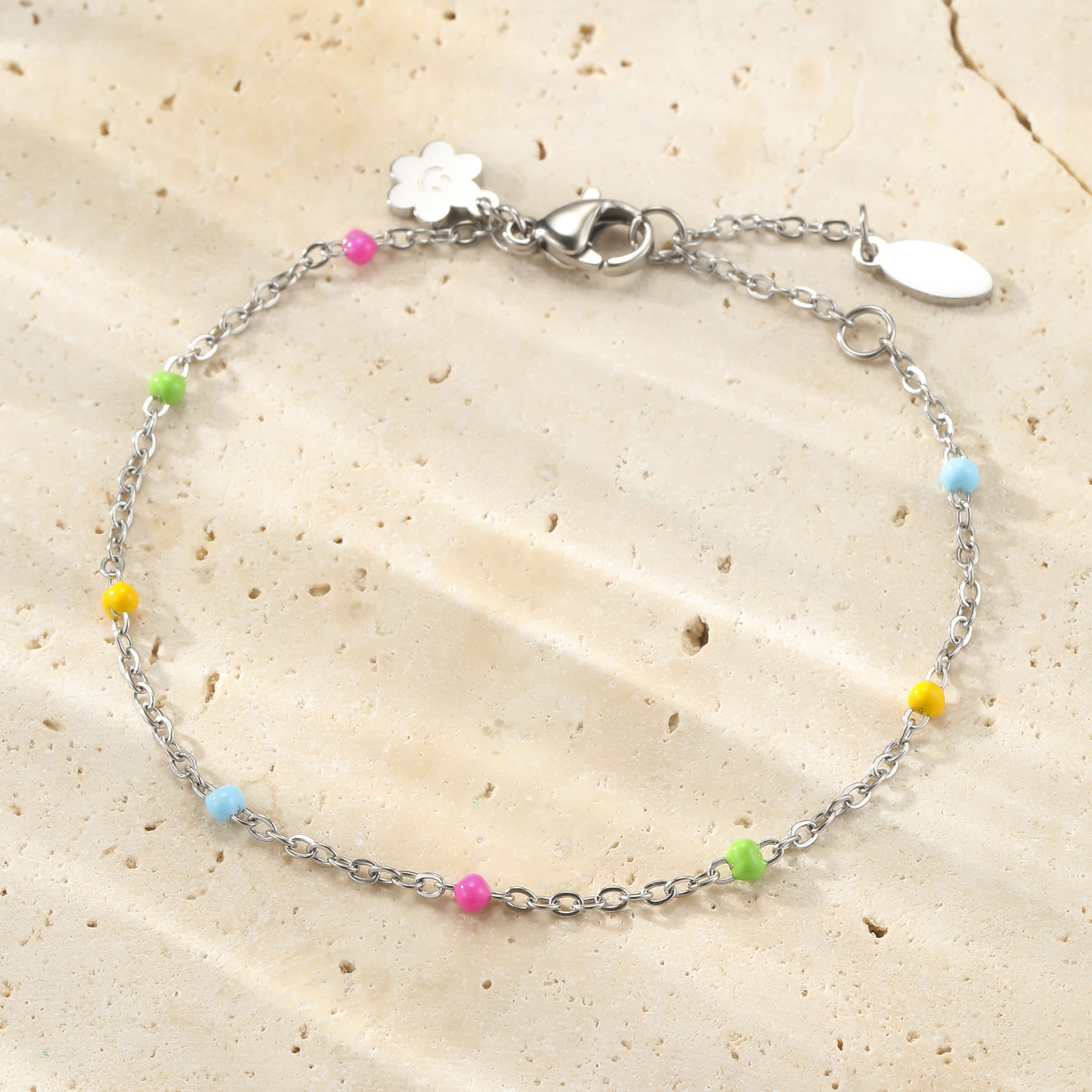 Rainbow Bead Bracelet Waterproof