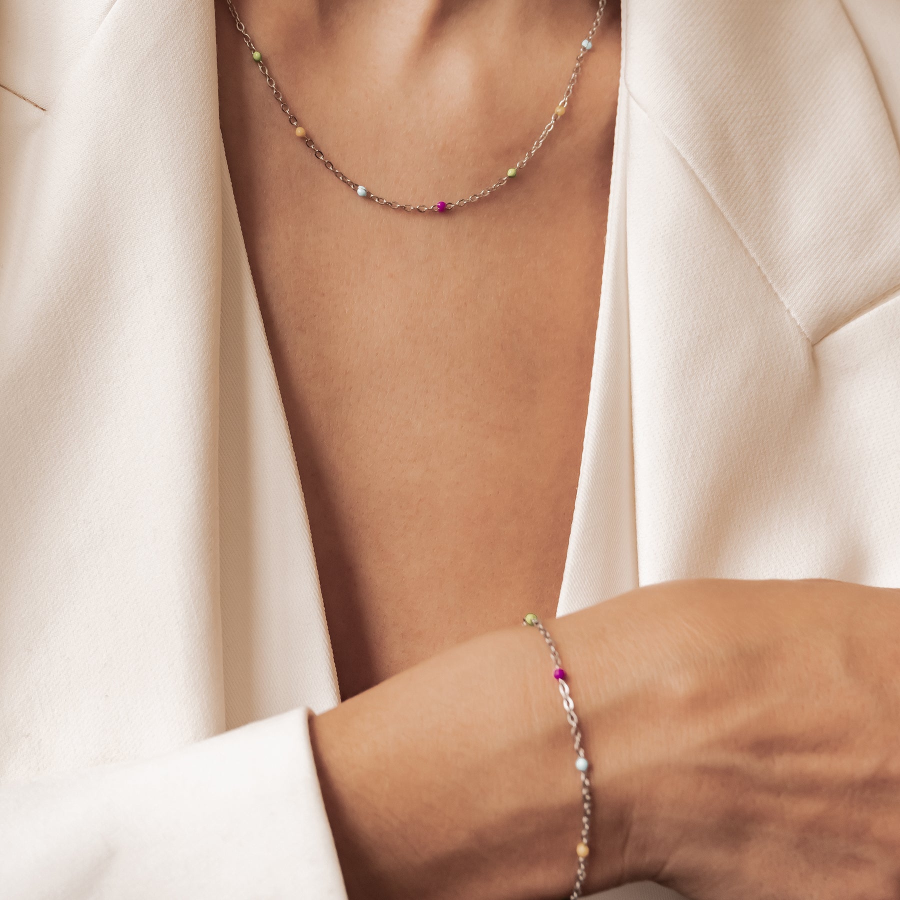 Rainbow Bead Bracelet Waterproof