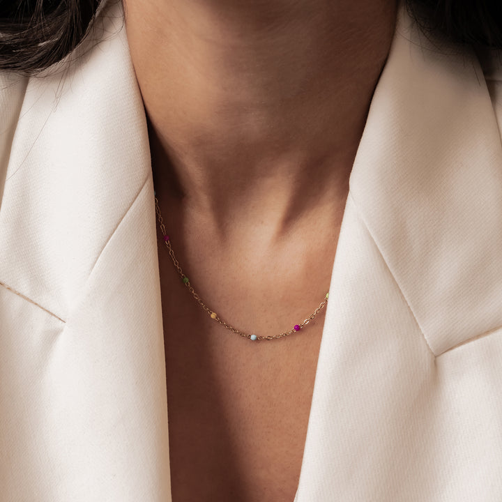 Collar Dots Arcoíris Waterproof