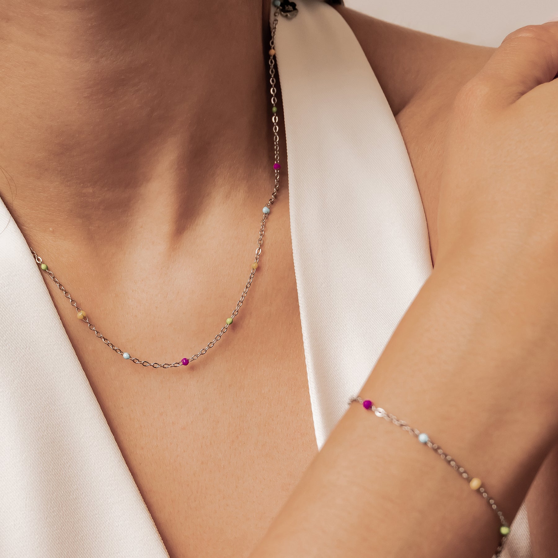 Collar Dots Arcoíris Waterproof