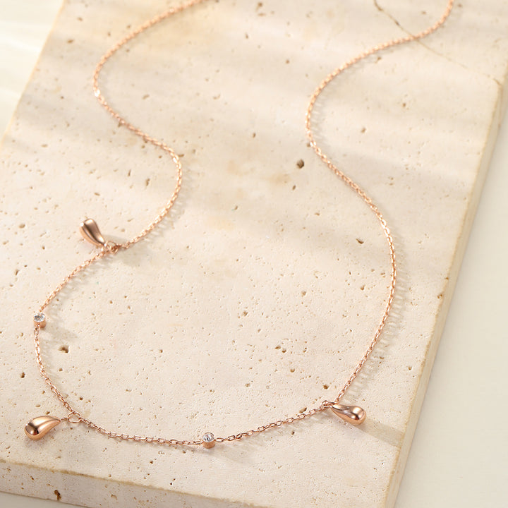 Collar Cadena de Gotas de Lluvia y Brillos Waterproof