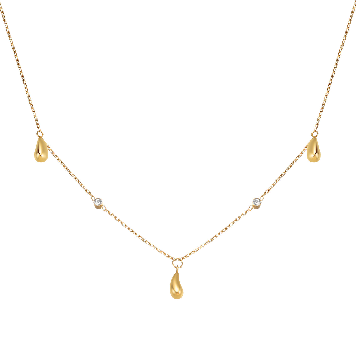Collar Cadena de Gotas de Lluvia y Brillos Waterproof