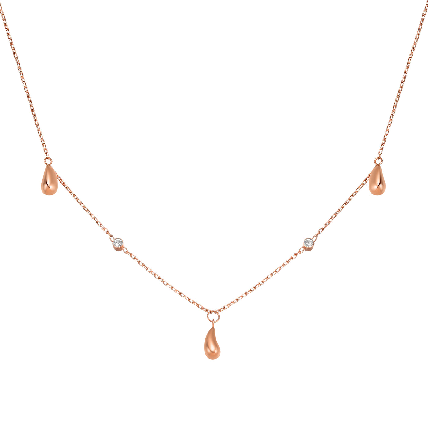 Collar Cadena de Gotas de Lluvia y Brillos Waterproof