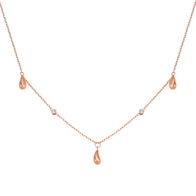 Collar Cadena de Gotas de Lluvia y Brillos Waterproof