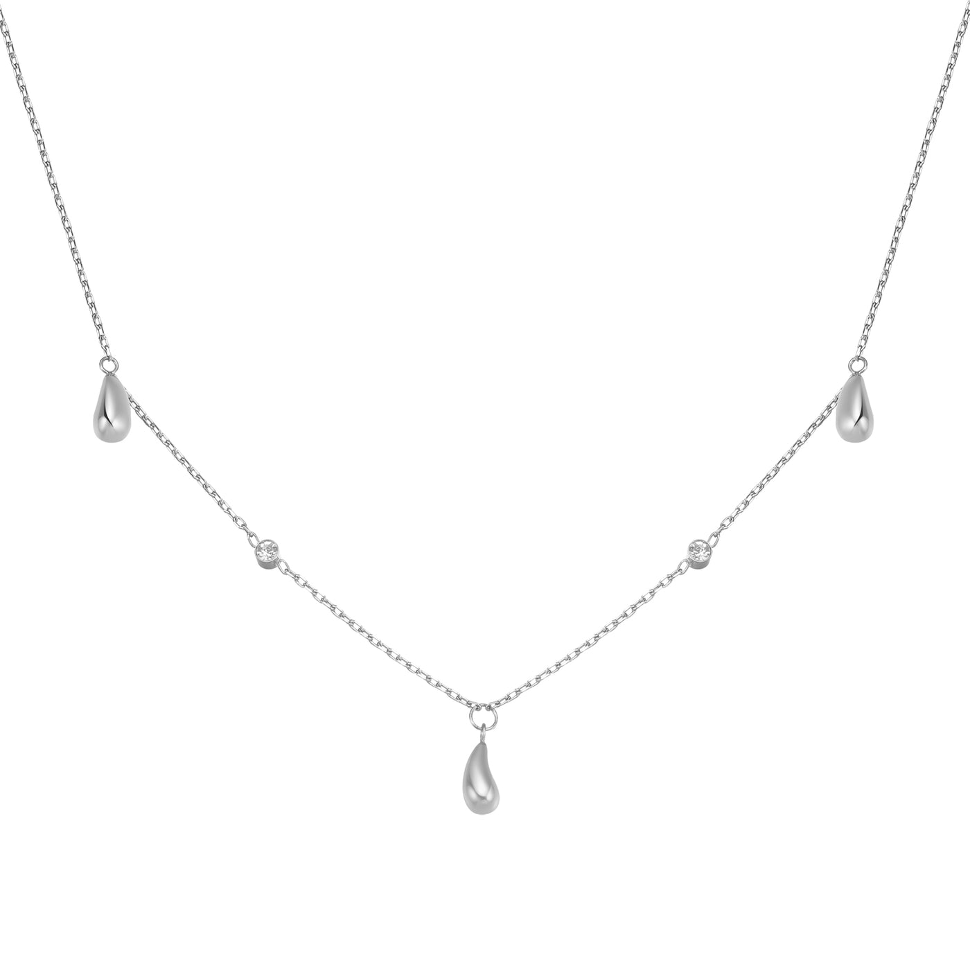 Collar Cadena de Gotas de Lluvia y Brillos Waterproof