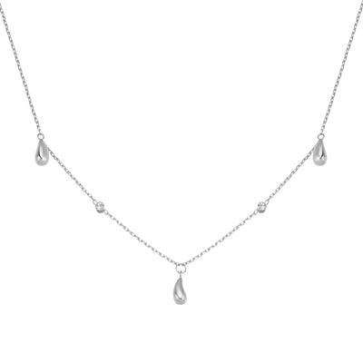 Collar Cadena de Gotas de Lluvia y Brillos Waterproof
