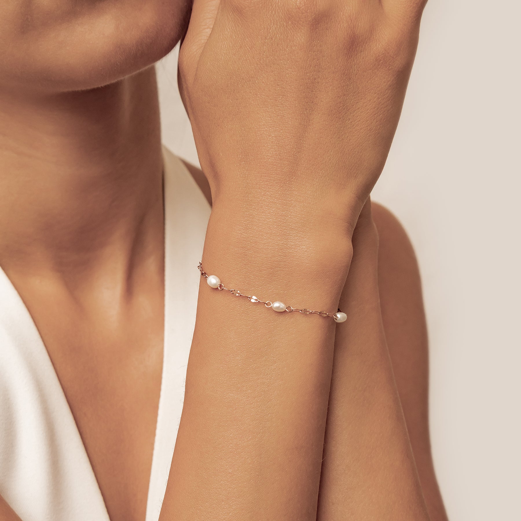 Pulsera Rolo con Perla – Waterproof