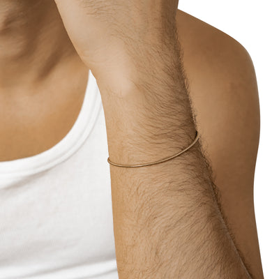 Brazalete Cadena Serpiente Redonda en Oro 