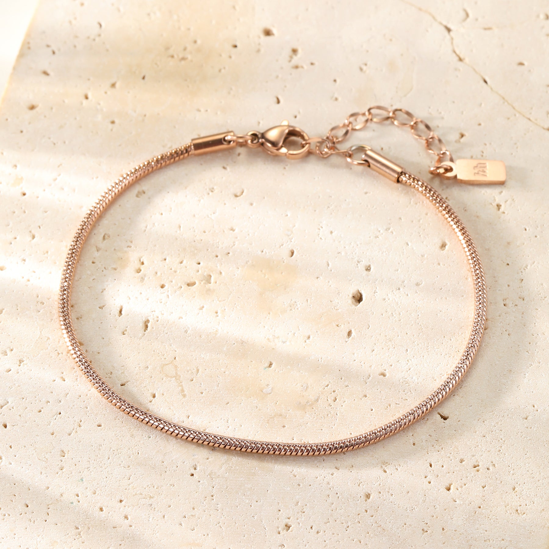 Round Snake Chain Bracelet Waterproof 18-23cm