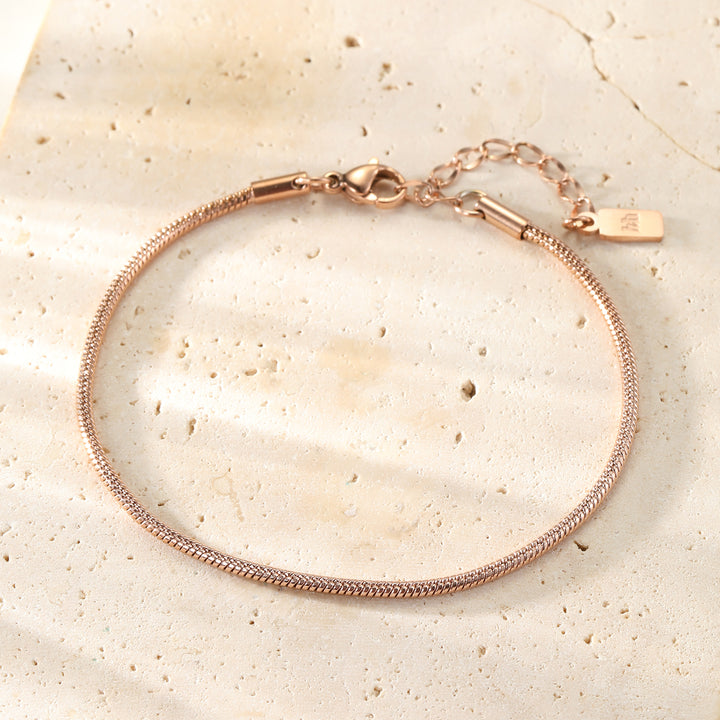 Round Snake Chain Bracelet Waterproof 18-23cm
