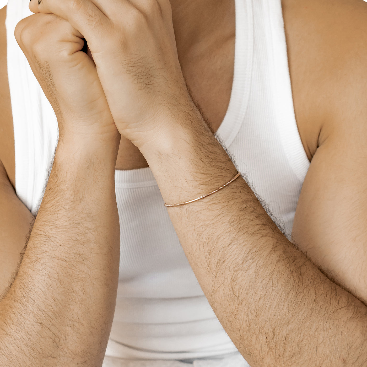 Round Snake Chain Bracelet Waterproof 18-23cm