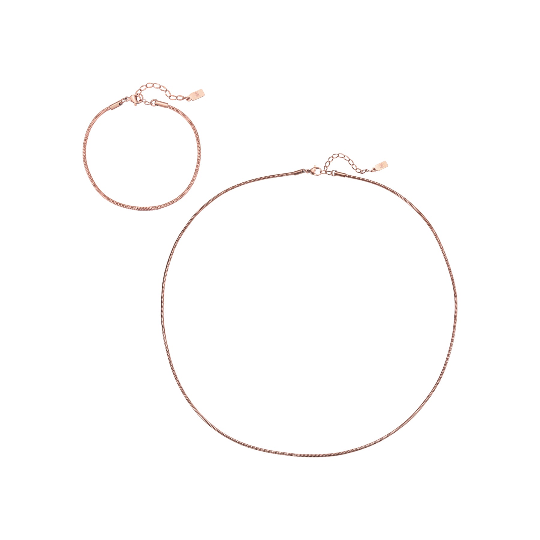 Rundes Schlangenketten-Schmuckset für Herren – wasserfest