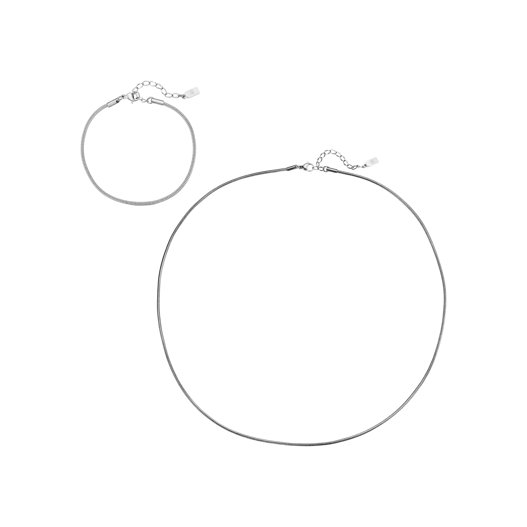 Rundes Schlangenketten-Schmuckset für Herren – wasserfest