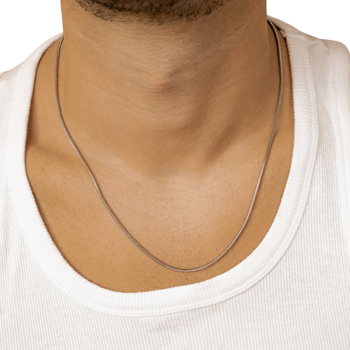 Set Joyería Hombre Cadena Serpiente Redonda Waterproof