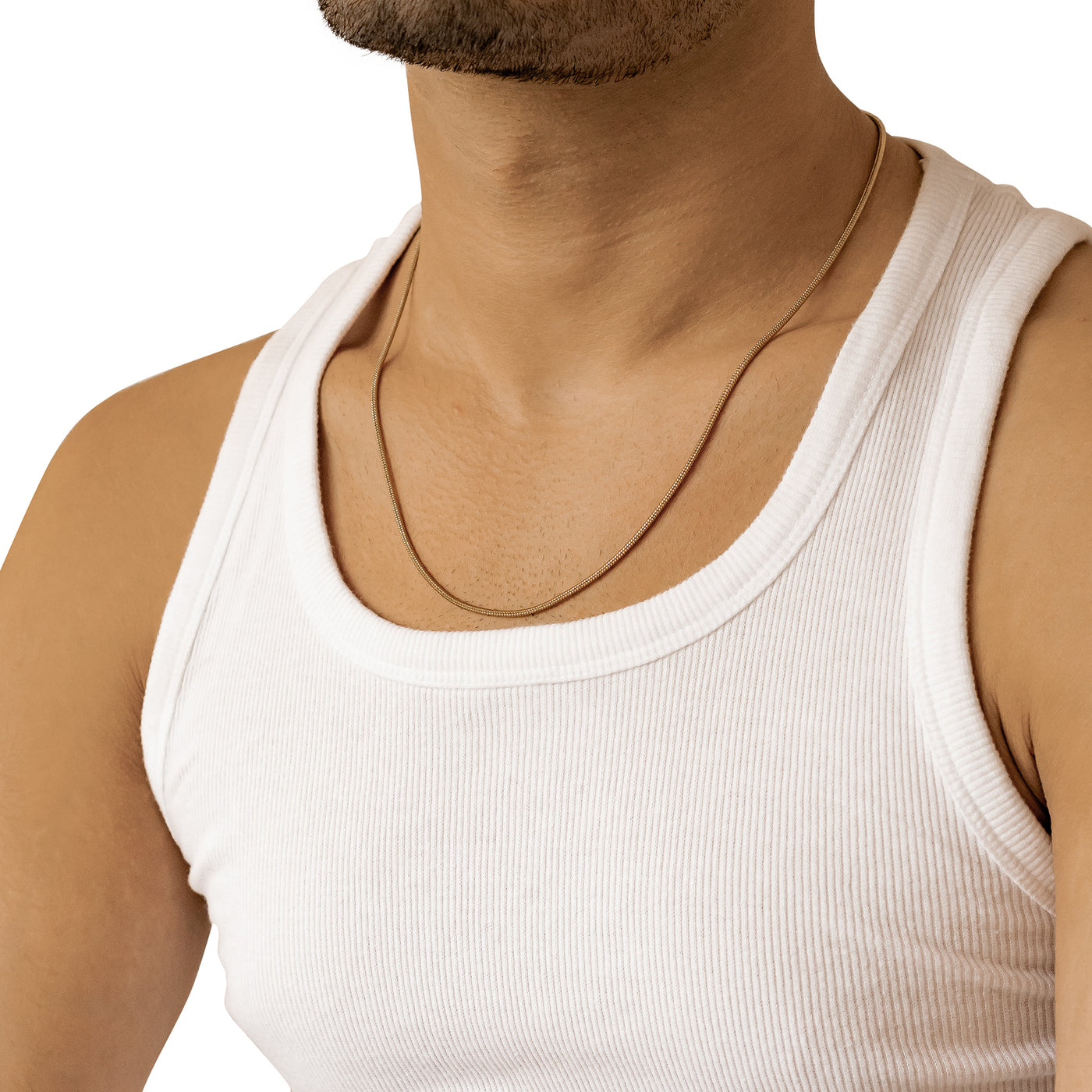 Collar Cadena Serpiente Redonda en Oro
