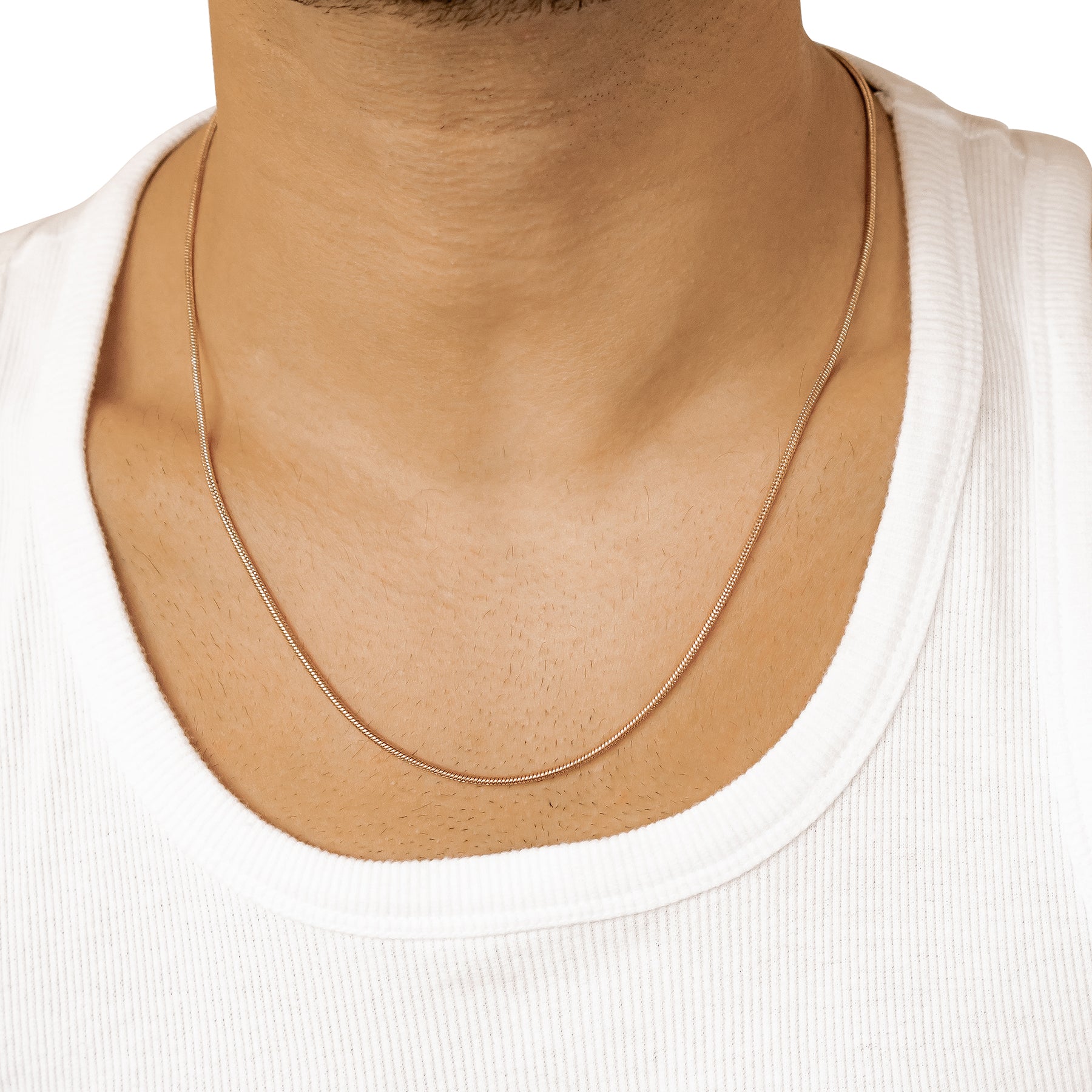 Collier Chaîne Serpent Ronde Waterproof 55-60cm