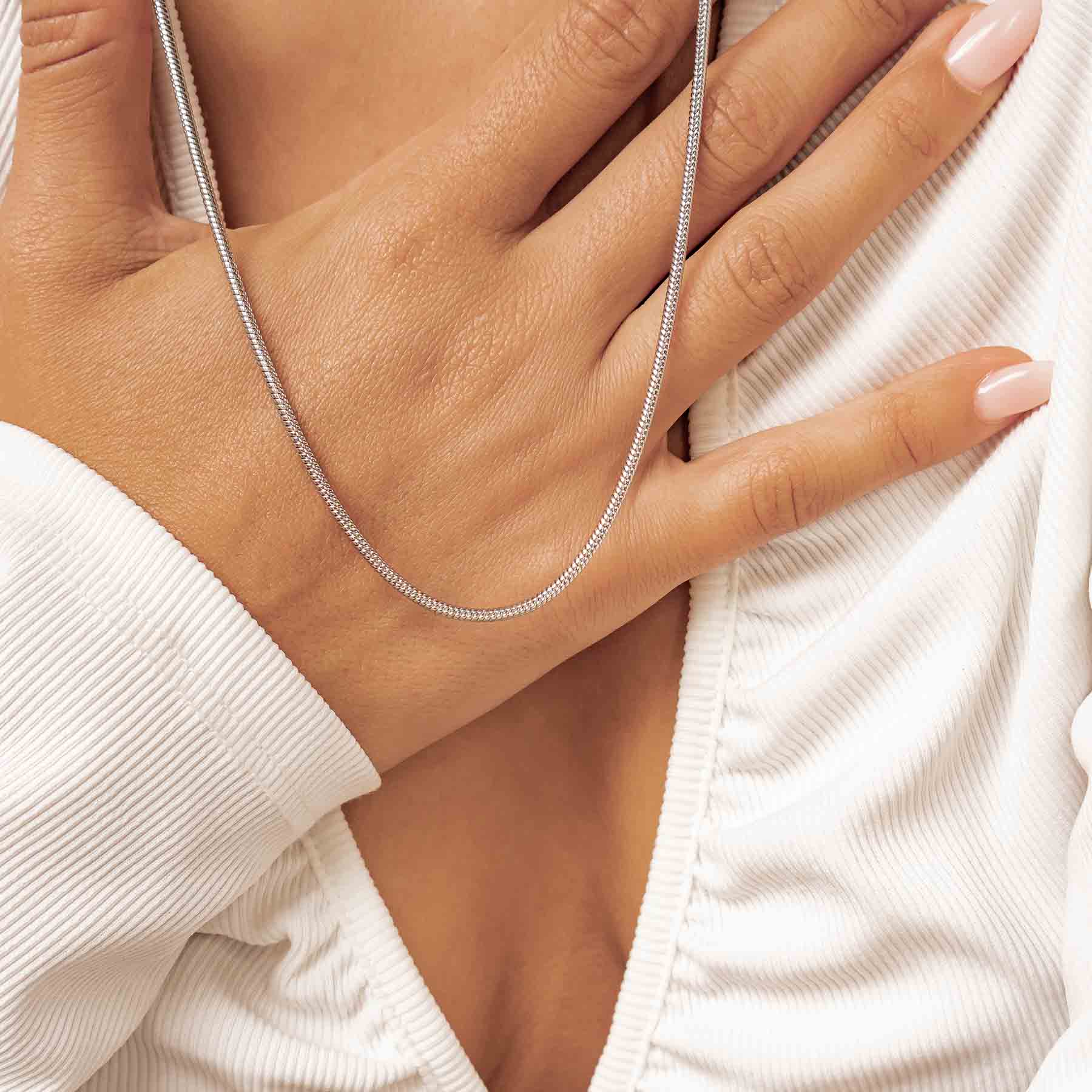 Runde Schlangenkette Silber