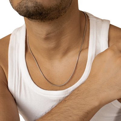 Collier Chaîne Serpent Ronde Waterproof 55-60cm