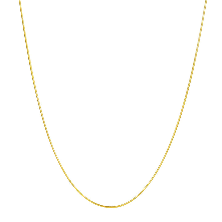 Round Snake Chain Necklace Sterling Silver