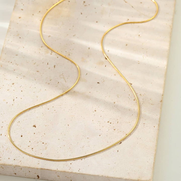 Round Snake Chain Necklace Sterling Silver