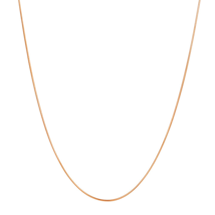 Round Snake Chain Necklace Sterling Silver