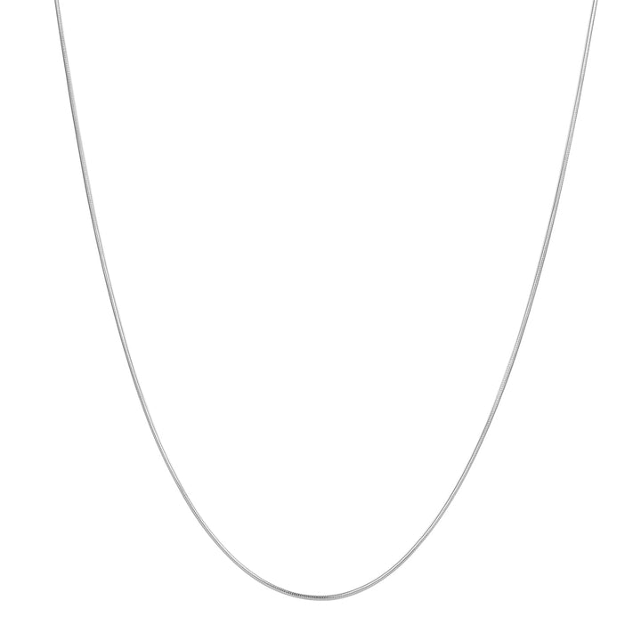 Round Snake Chain Necklace Sterling Silver
