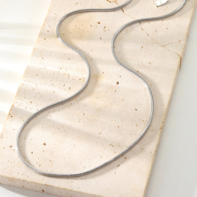 Round Snake Chain Necklace Waterproof 55-60cm