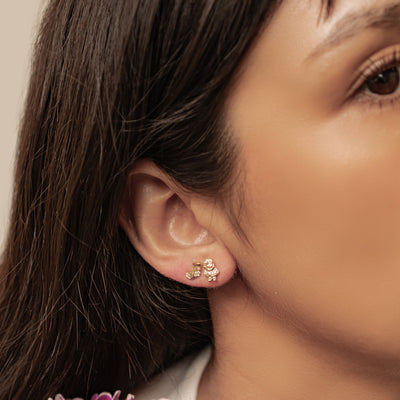 Santa und Weihnachtsstrumpf Ohrstecker Sterling Silber