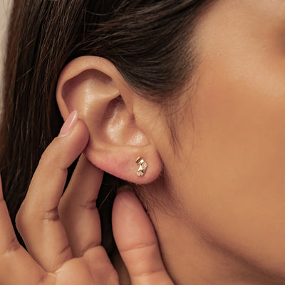 Santa und Weihnachtsstrumpf Ohrstecker Sterling Silber