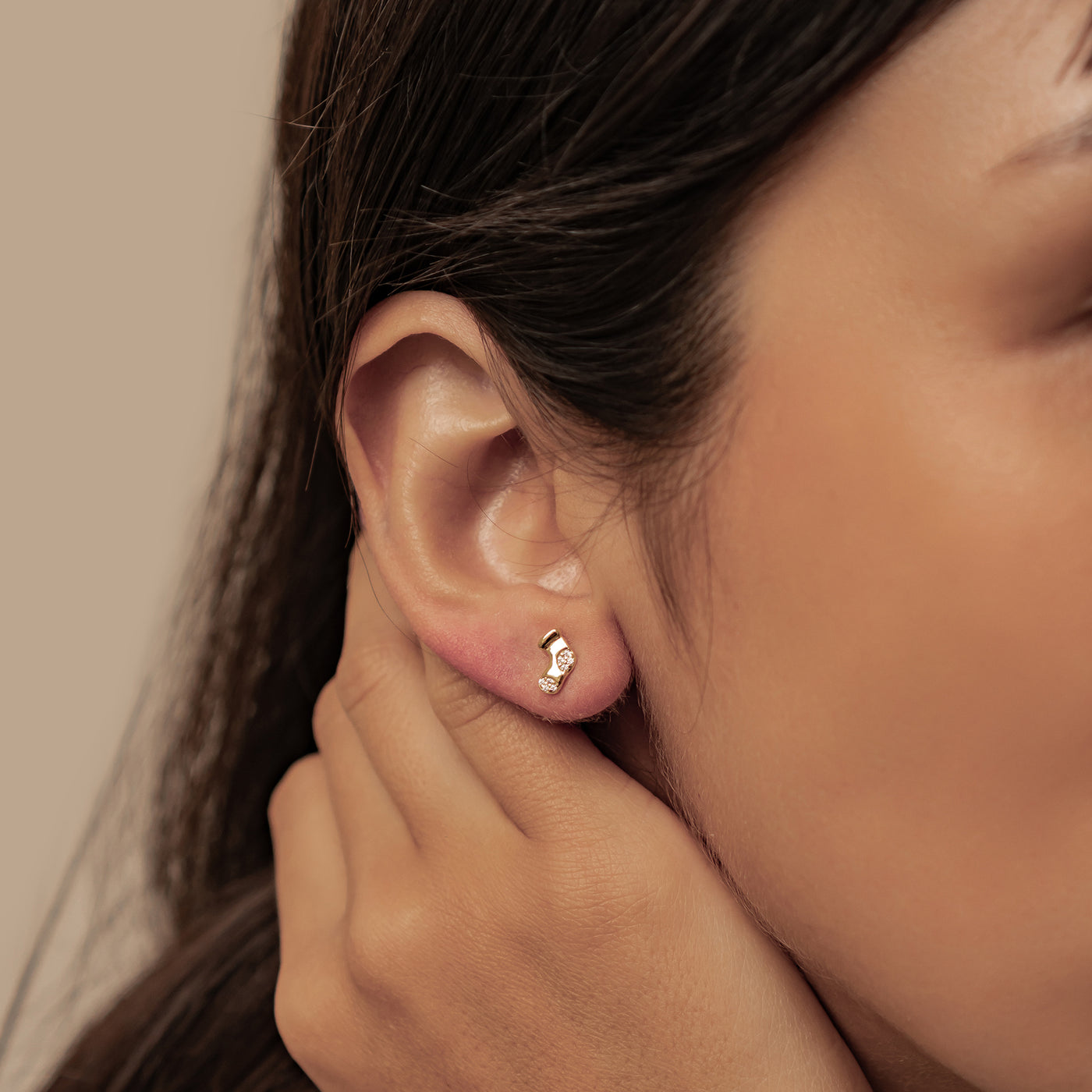 Santa und Weihnachtsstrumpf Ohrstecker Sterling Silber