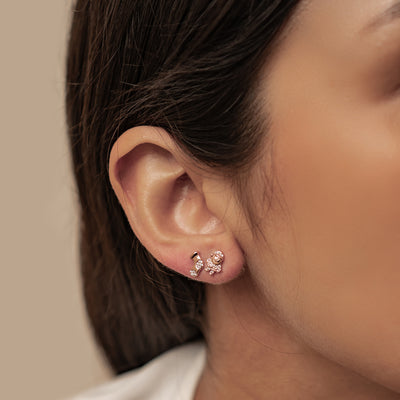 Santa und Weihnachtsstrumpf Ohrstecker Sterling Silber