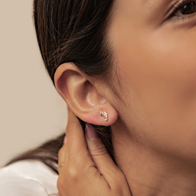 Santa und Weihnachtsstrumpf Ohrstecker Sterling Silber