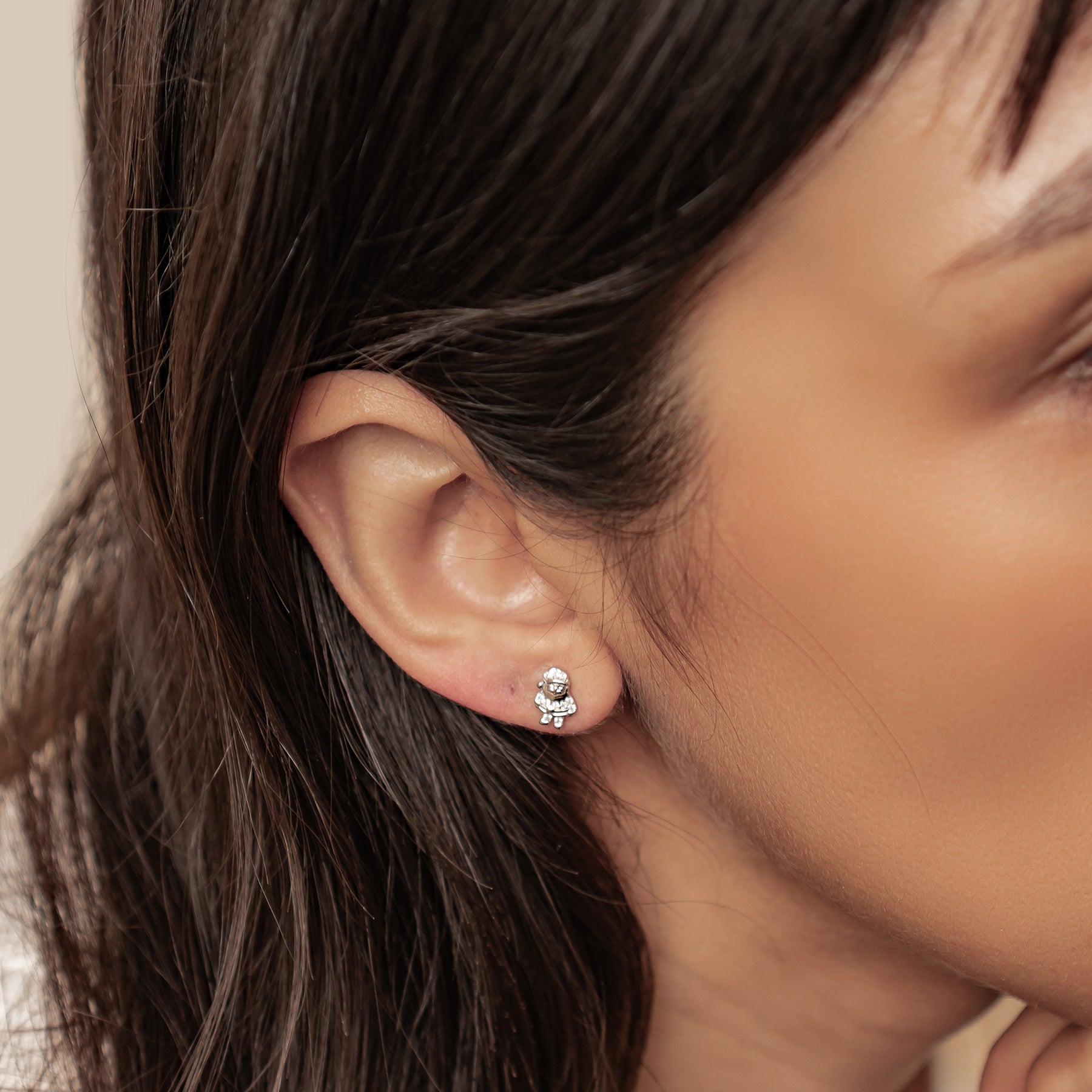 Santa und Weihnachtsstrumpf Ohrstecker Sterling Silber