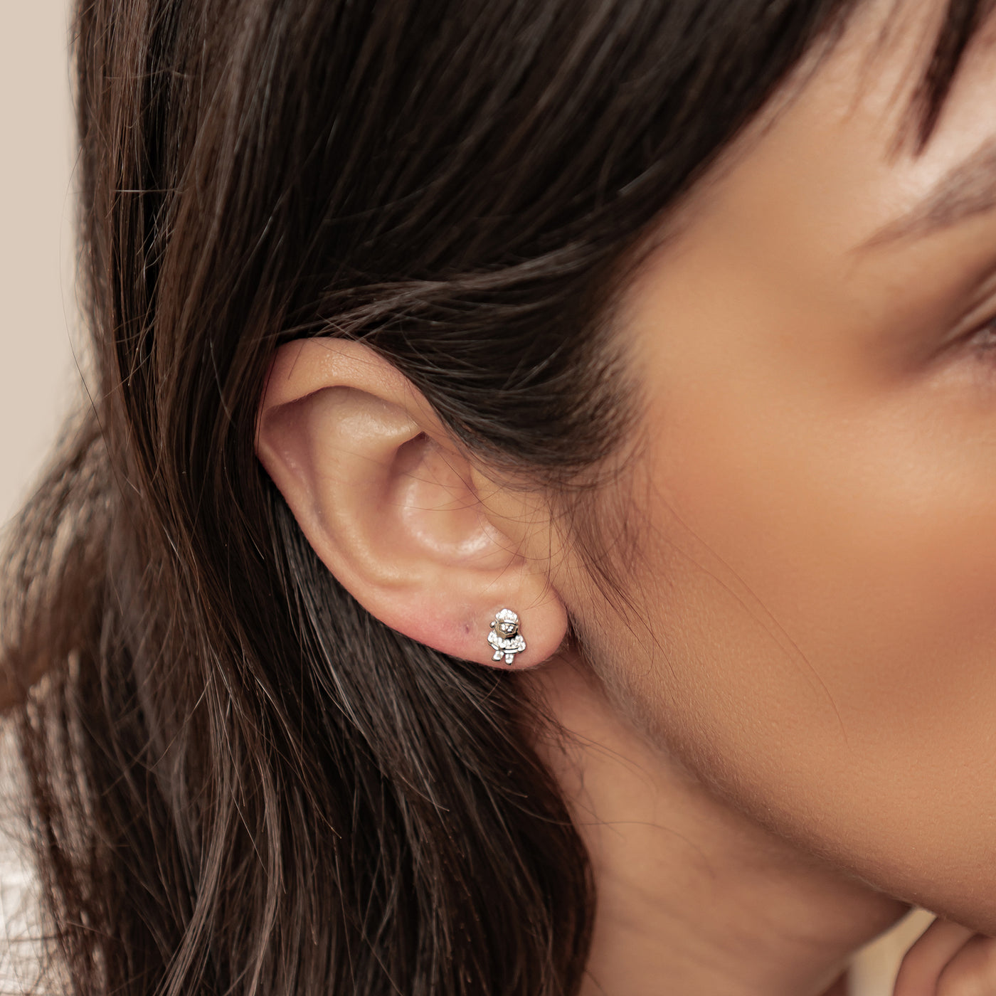 Santa und Weihnachtsstrumpf Ohrstecker Sterling Silber