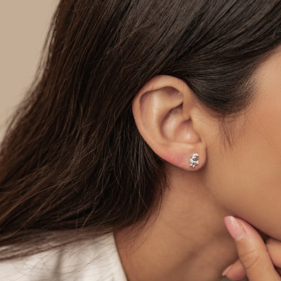 Santa und Weihnachtsstrumpf Ohrstecker Sterling Silber