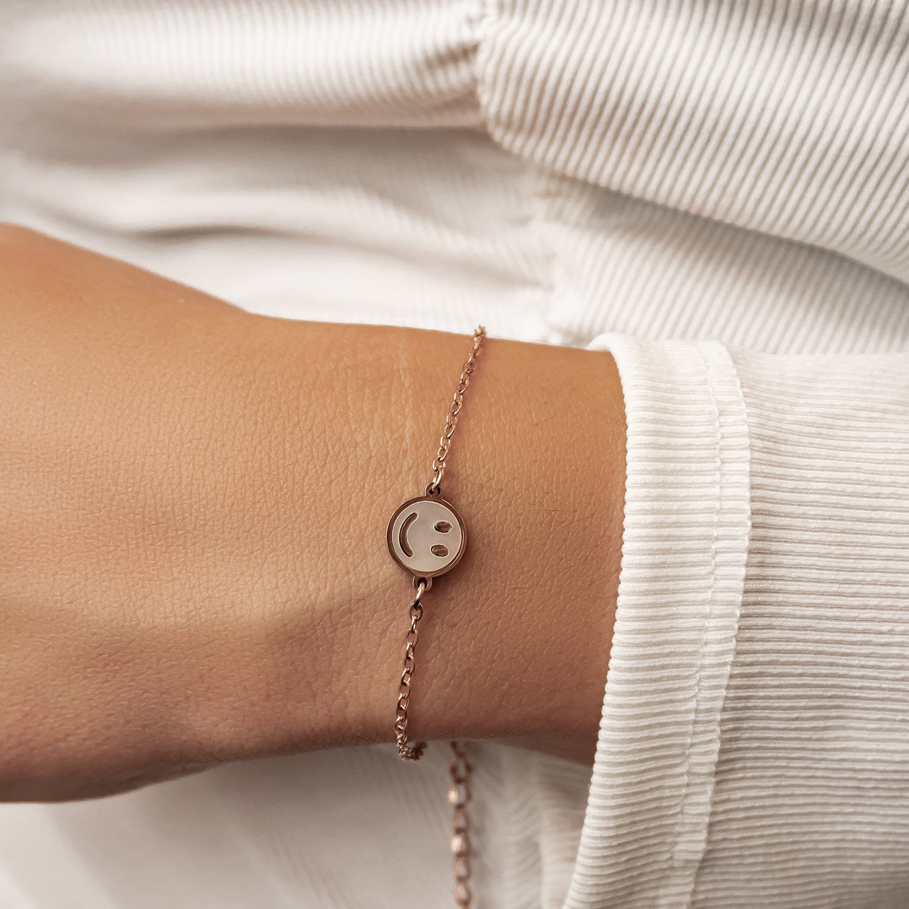 Smiley Muschel Armband wasserdicht